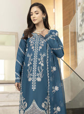 Dilkash By Humdum Embroidered Lawn 3 Piece Unstitched Suit HD25DEL D-06
